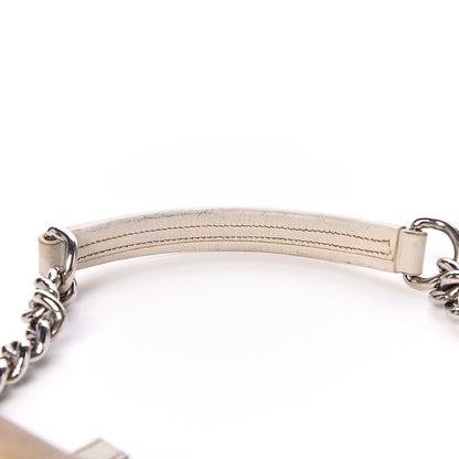 Prada Canvas Calfskin Chain Hobo Cera 6 of 17