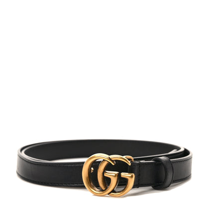 Gucci Calfskin Double G 20mm Belt 90 36 Black 1 of 4