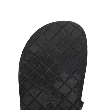 Chanel Satin Lambskin Chain Flat Sandals 37.5 Black 8 of 13