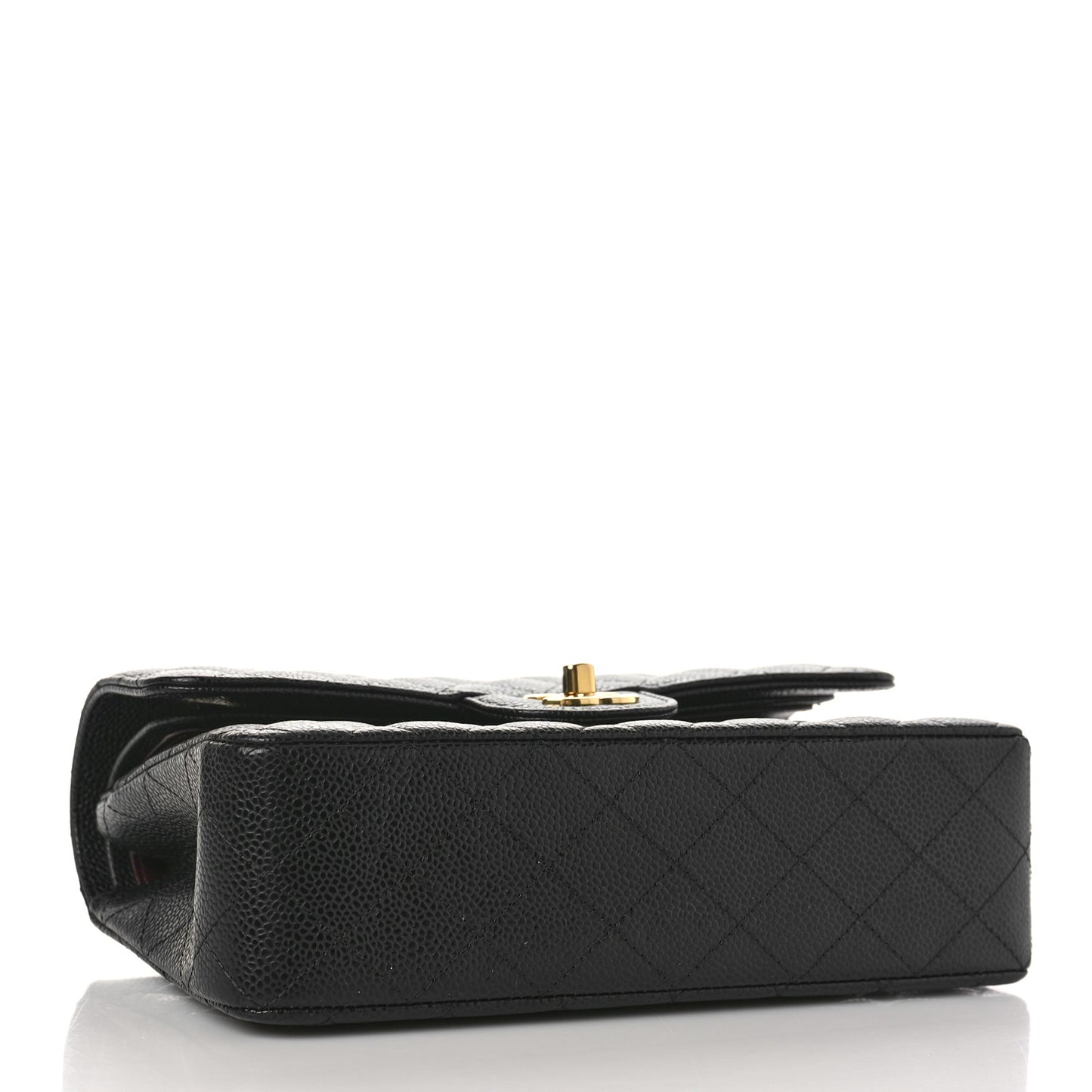Caviar Quilted Small Double Flap Black