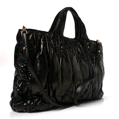 Miu Miu Nappa Matelasse Top Handle Black 3 of 9