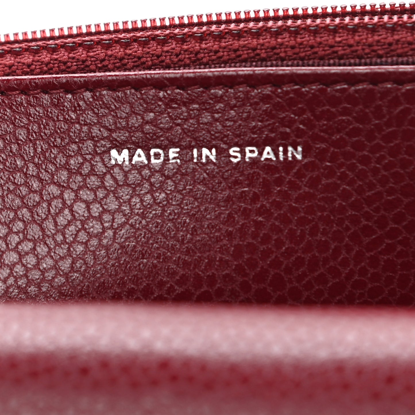 Caviar Quilted Wallet on Chain WOC Burgundy
