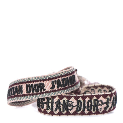 Christian Dior Woven Cotton J'Adior Friendship Bracelet Set Pink Multicolor 1 of 6
