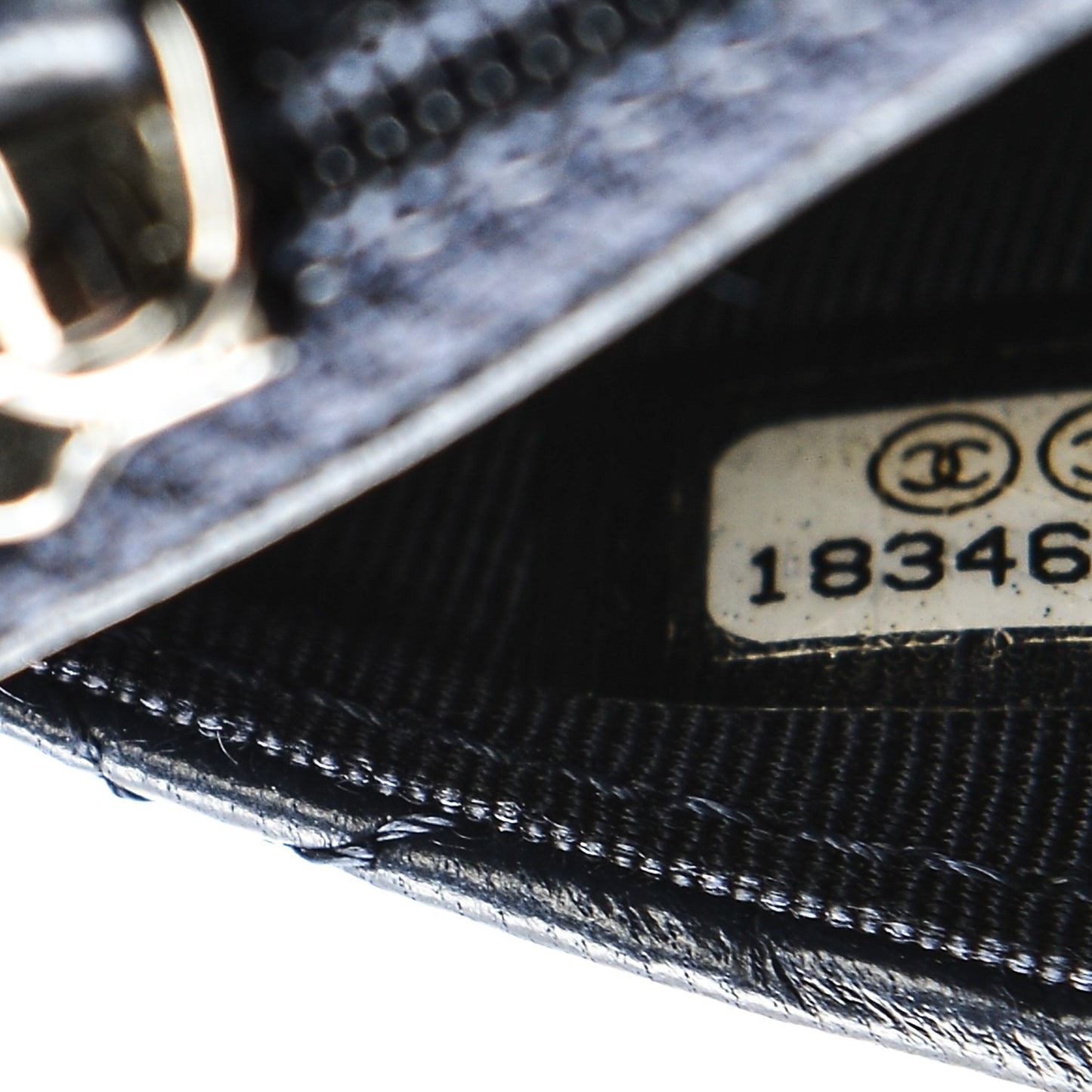 Lambskin Quilted Wallet On Chain WOC Navy Blue