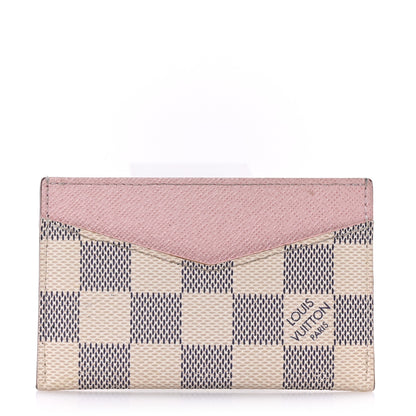 Louis Vuitton Damier Azur Daily Card Holder Rose Ballerine 1 of 8