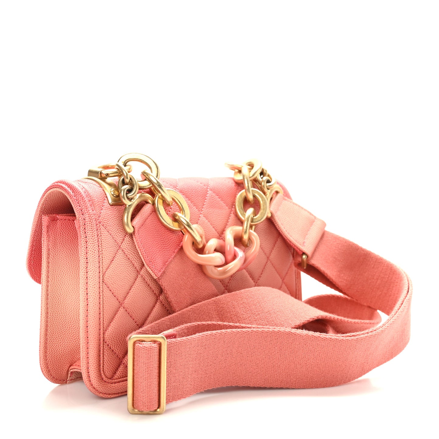 Caviar Quilted Small Sunset On The Sea Flap Coral