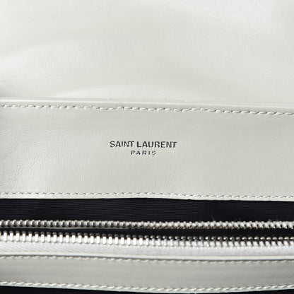 Saint Laurent Calfskin Y Quilted Monogram Small Loulou Chain Satchel Ivory 7 of 11