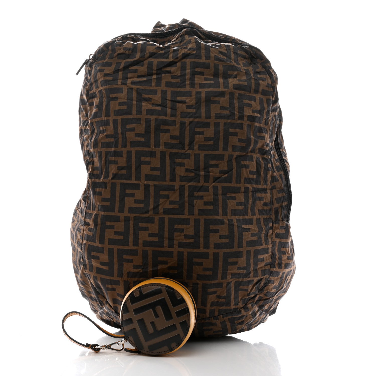 Fendi Calfskin FF 1974 Embossed Help Bag Maya Black Sunflower 5 of 5