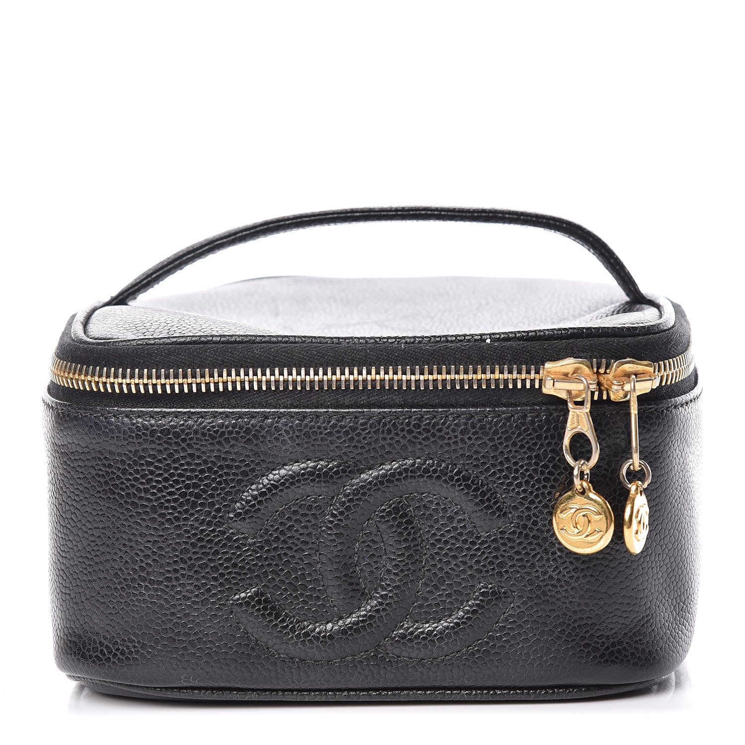 Chanel Caviar CC Vanity Cosmetic Case Black 1 of 11