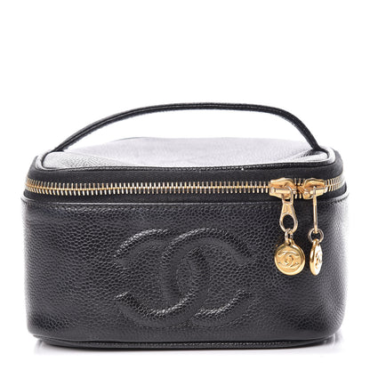 Chanel Caviar CC Vanity Cosmetic Case Black 1 of 11