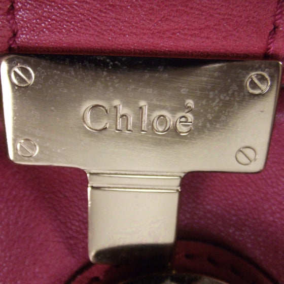 Chloe Leather Small Crossbody Bag Magenta 10 of 10