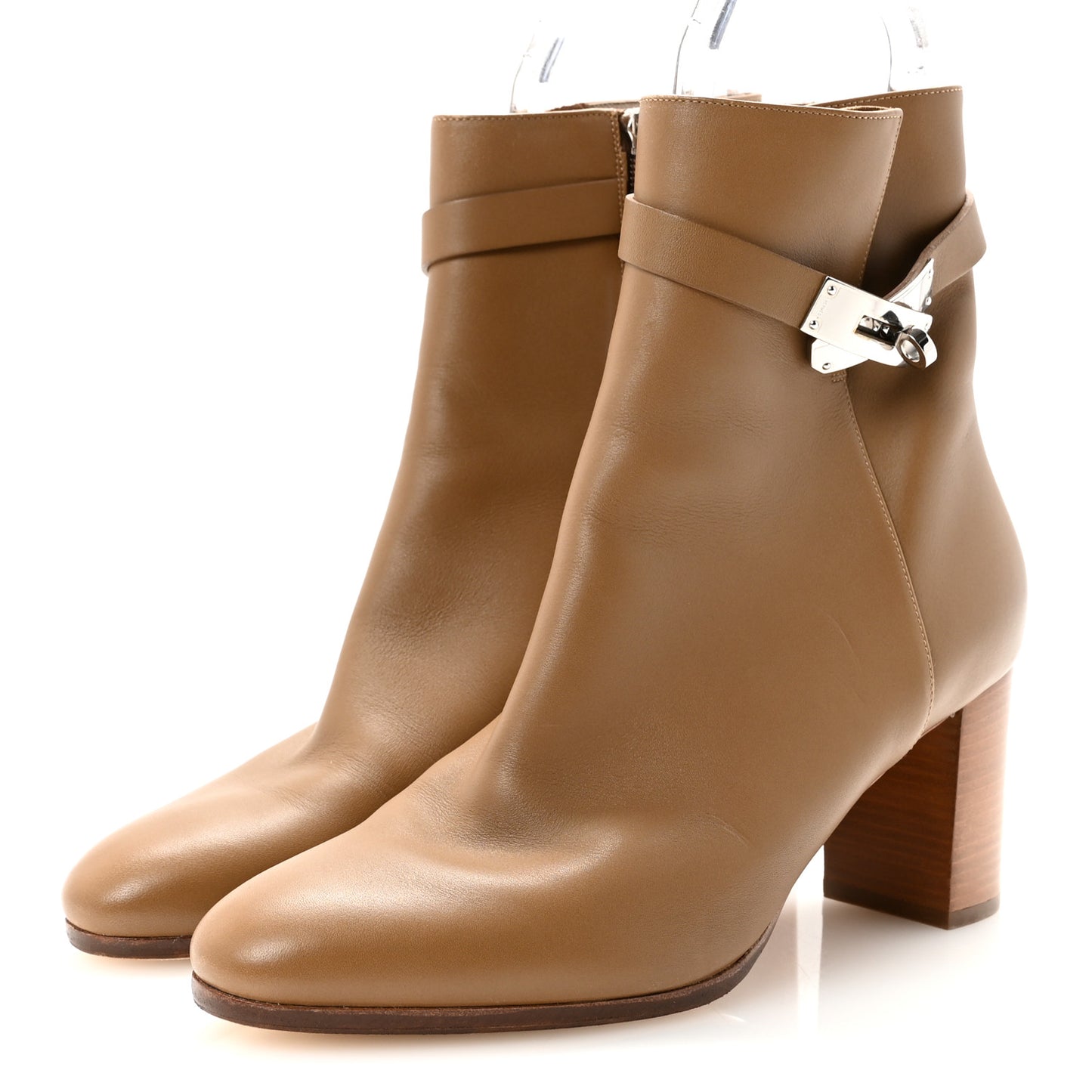 Calfskin Saint Germain Ankle Boots 40 Brun Fume