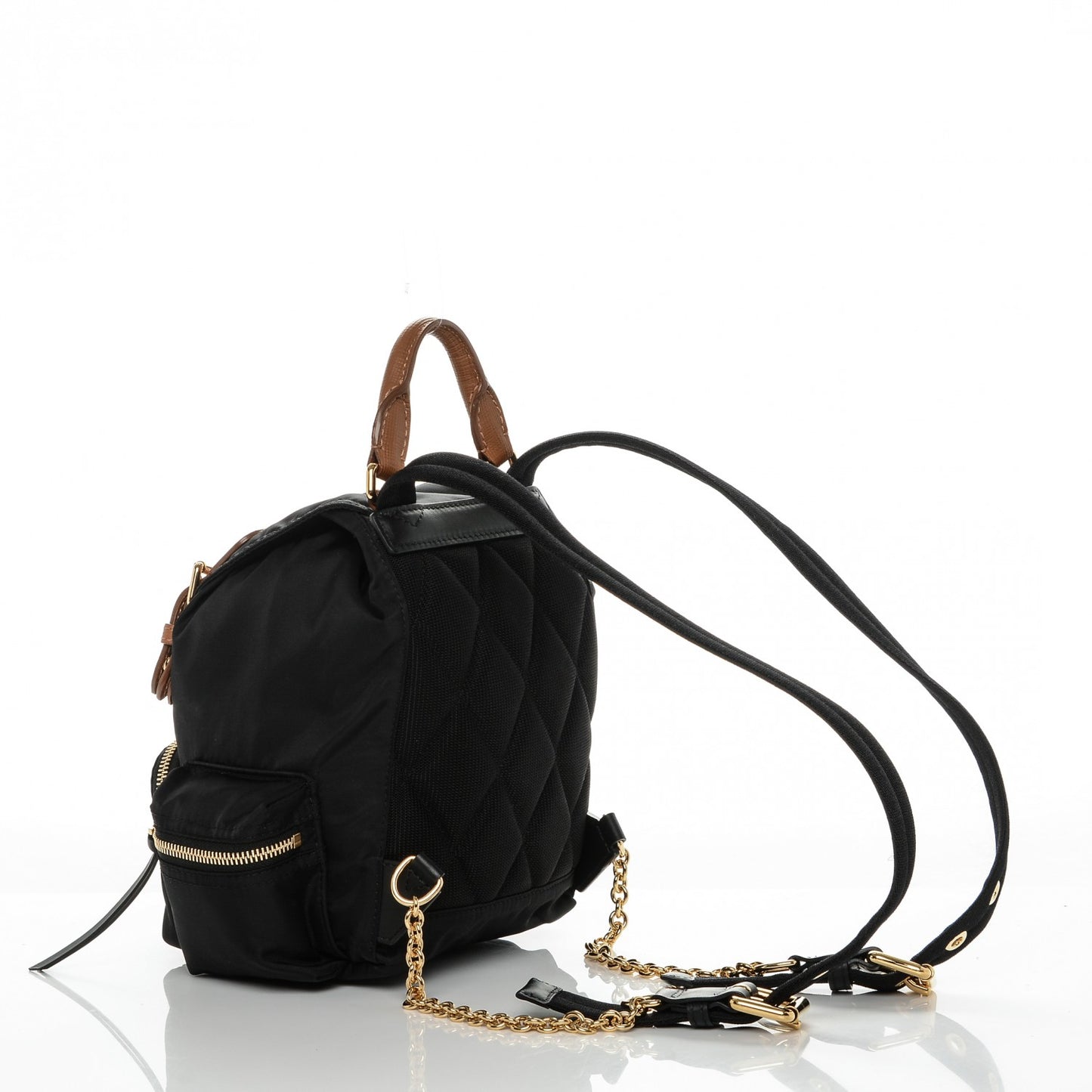 Nylon Small Rucksack Backpack Black