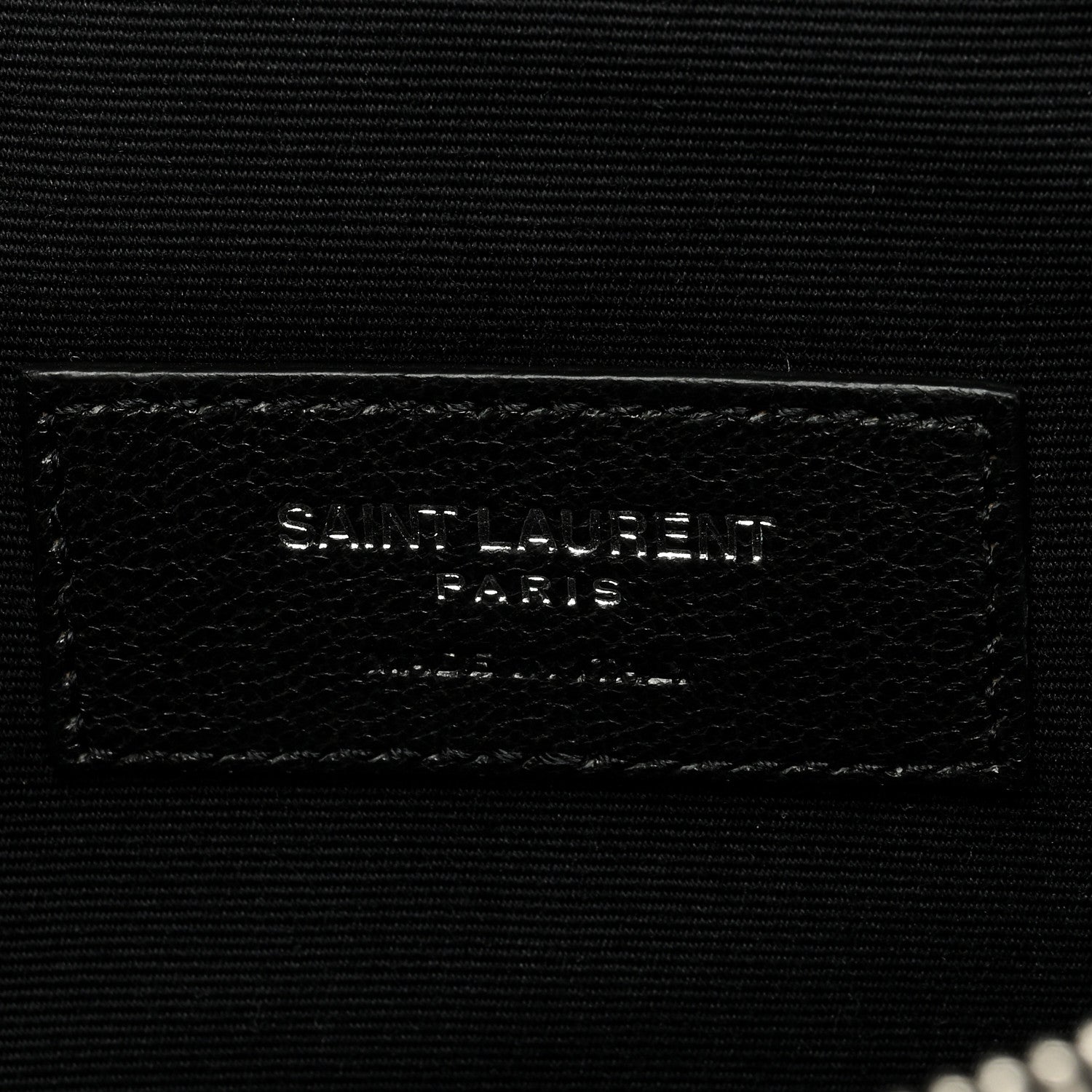 Saint Laurent Calfskin Crystal Embellished Monogram Belt Bag Black 6 of 9