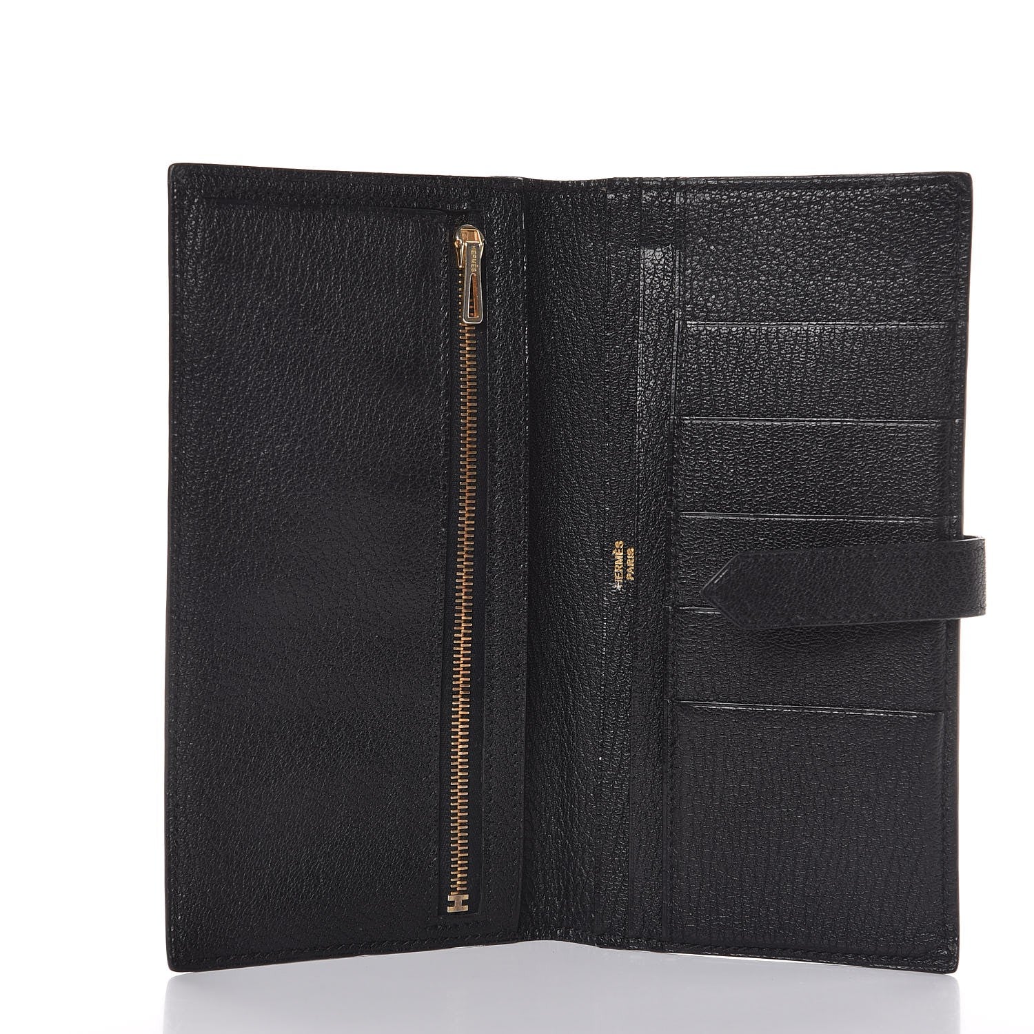 Hermes Chevre Mysore Bearn Wallet Black 5 of 7