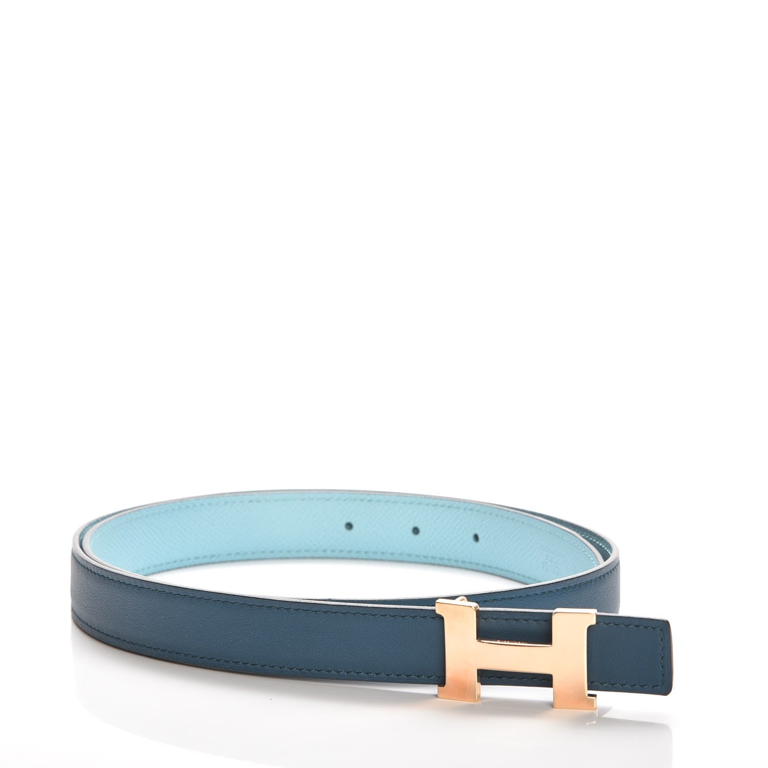 Hermes Swift Epsom 24mm Mini Constance H Belt 90 Colvert Bleu Atoll 6 of 6