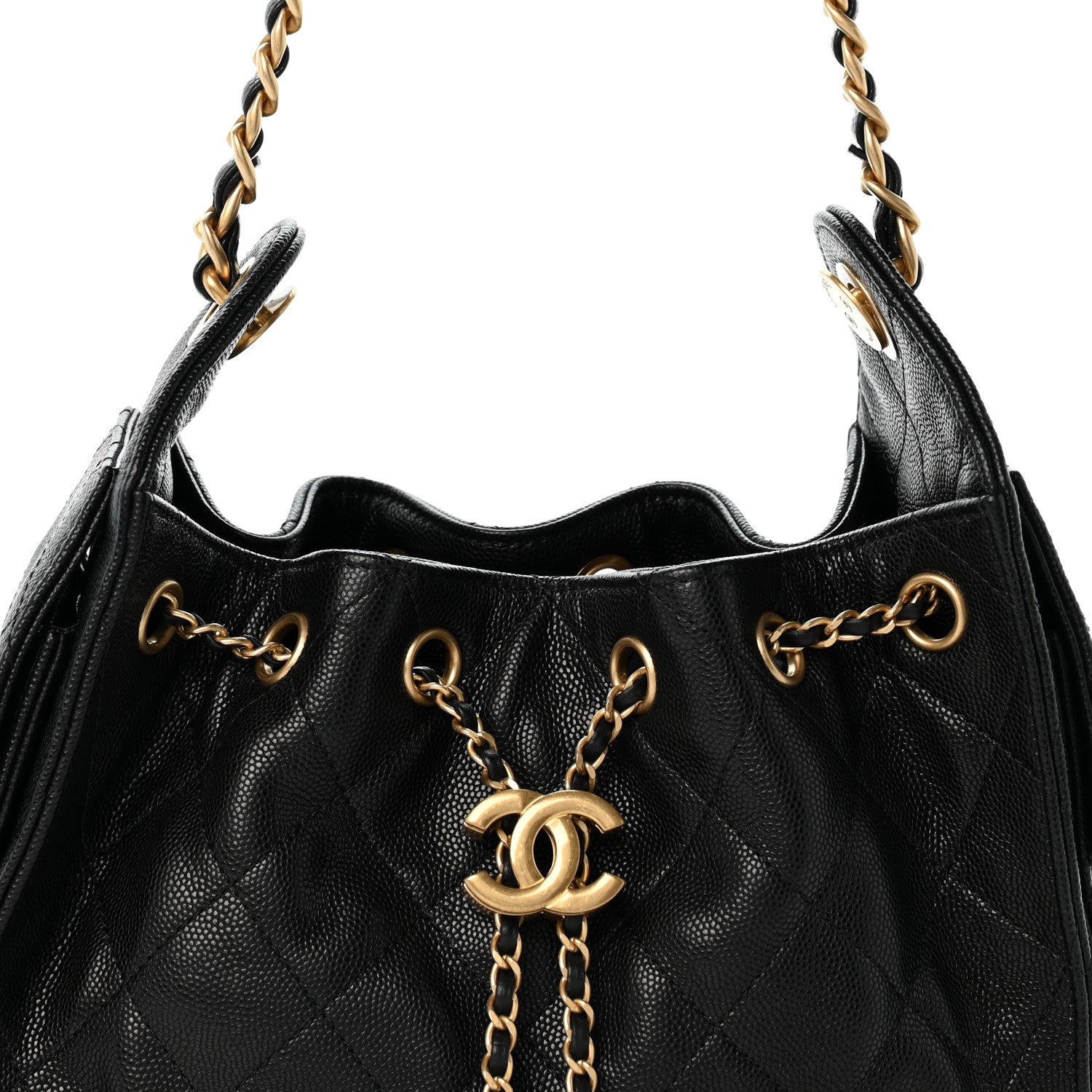 Chanel Caviar Quilted Mini Chanel 25 Handbag Black 8 of 12