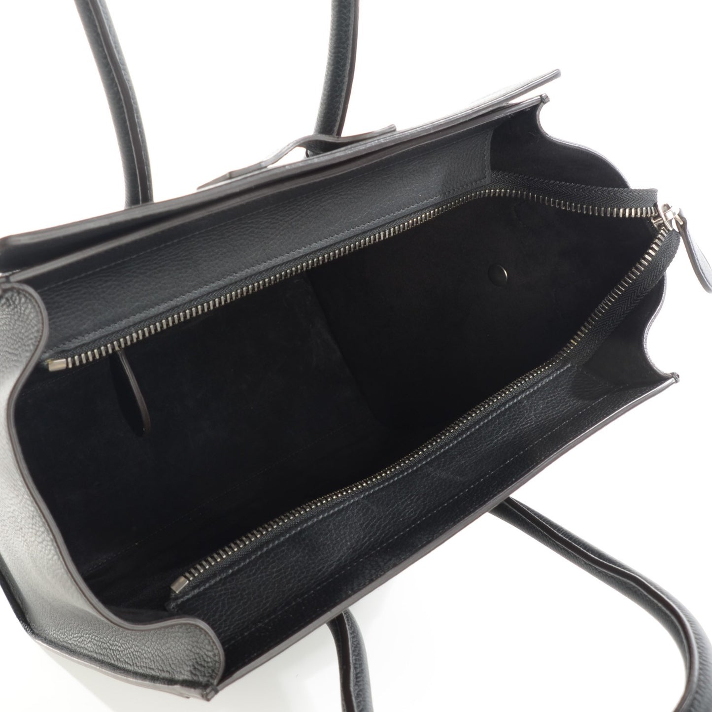Drummed Calfskin Micro Luggage Black