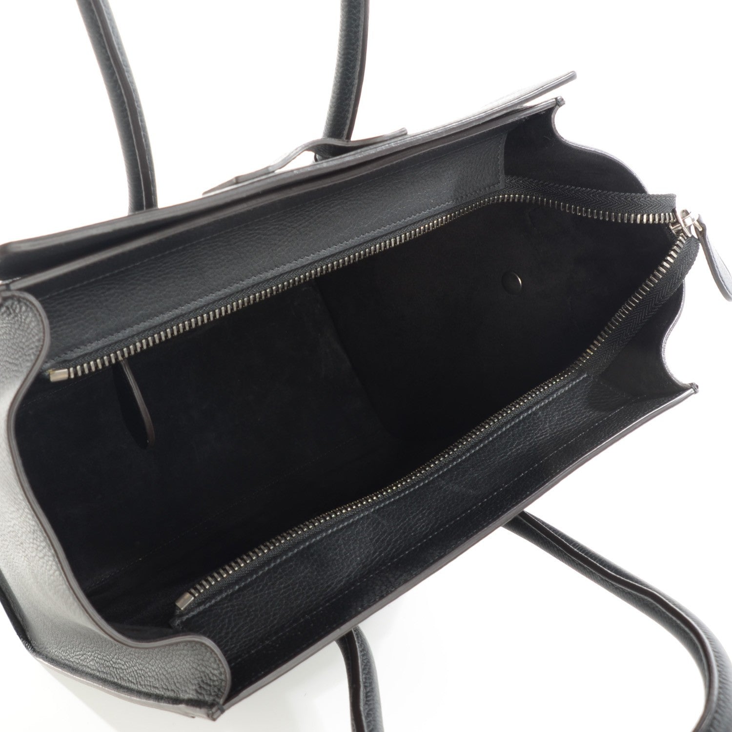 Celine Drummed Calfskin Micro Luggage Black 7 of 7