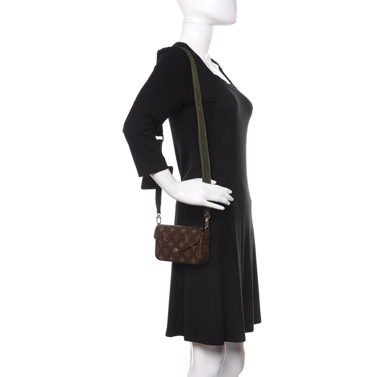 Louis Vuitton Monogram Felicie Strap & Go Kaki 2 of 8