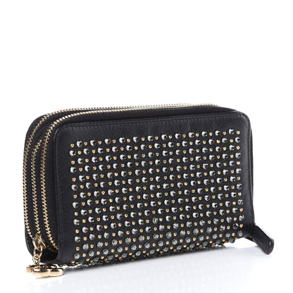 Chanel Bullskin Strass Studded Zip Around Phone Holder Black 3 of 12