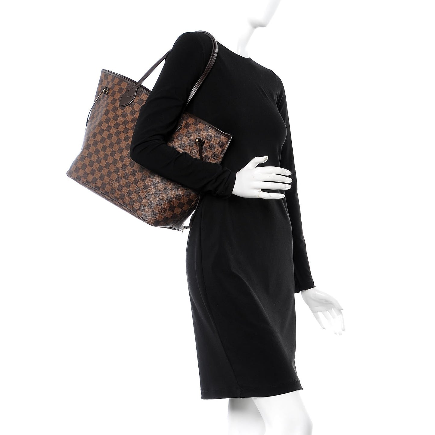 Damier Ebene Neo Neverfull MM Rose Ballerine