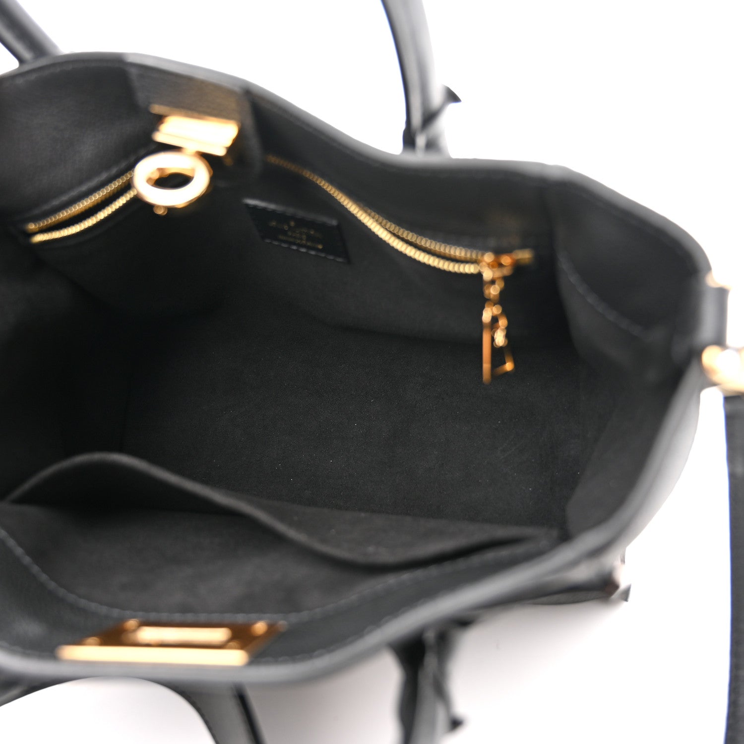 Louis Vuitton Calfskin Monogram On My Side PM Black 5 of 9