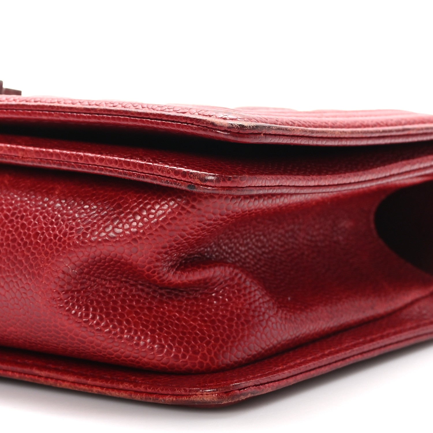 Chanel Caviar Quilted Medium Boy Flap Red 9 of 9
