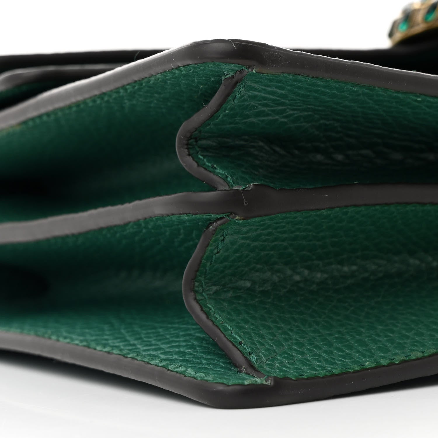 Gucci Dollar Calfskin Crystal Small Dionysus Shoulder Bag Emerald 10 of 12