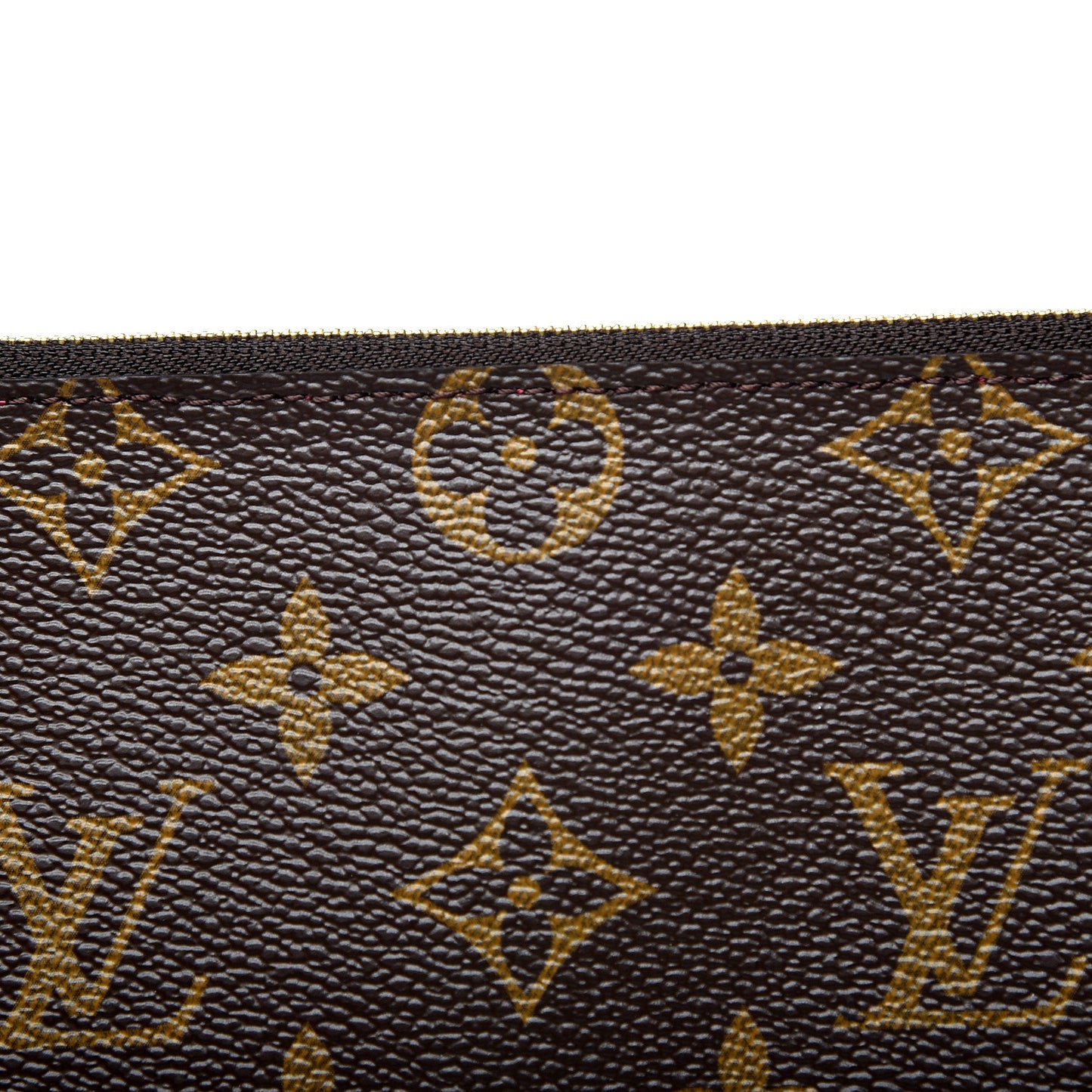 Monogram Felicie Chain Wallet Zippered Insert Fuchsia