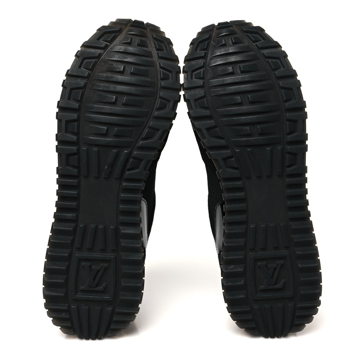 Suede Monogram Run Away Sneakers 36 Black
