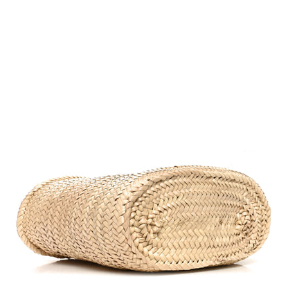 Celine Raffia Calfskin Triomphe Medium Panier Tan 4 of 10