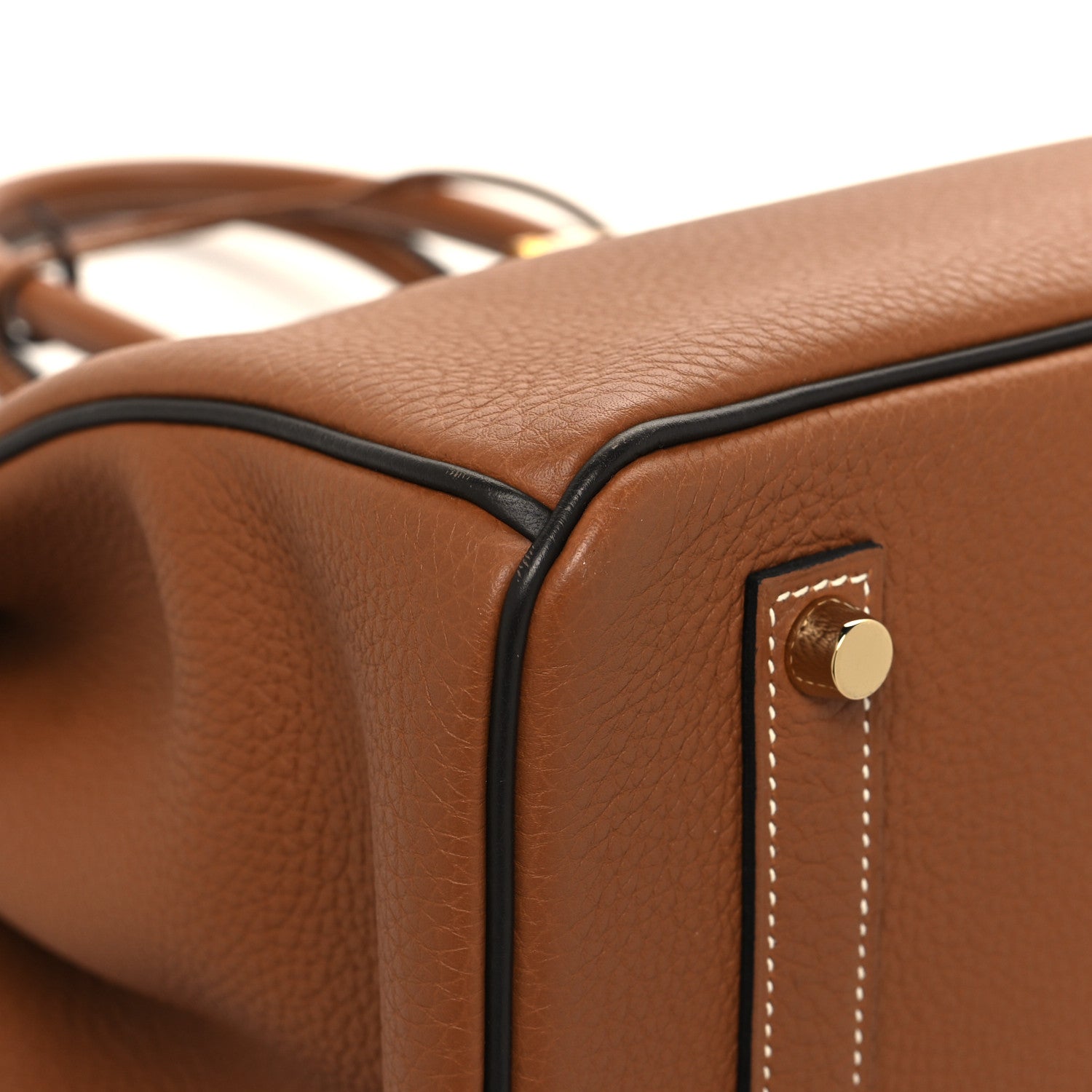 Hermes Togo Horseshoe Birkin 35 Gold Chocolate 8 of 14