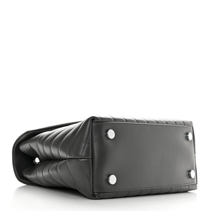 Saint Laurent Calfskin Y Quilted Monogram Medium Loulou Satchel Storm 4 of 10