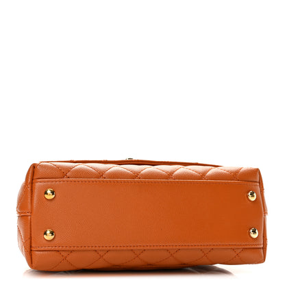 Chanel Caviar Quilted Mini Coco Handle Flap Light Brown 4 of 12