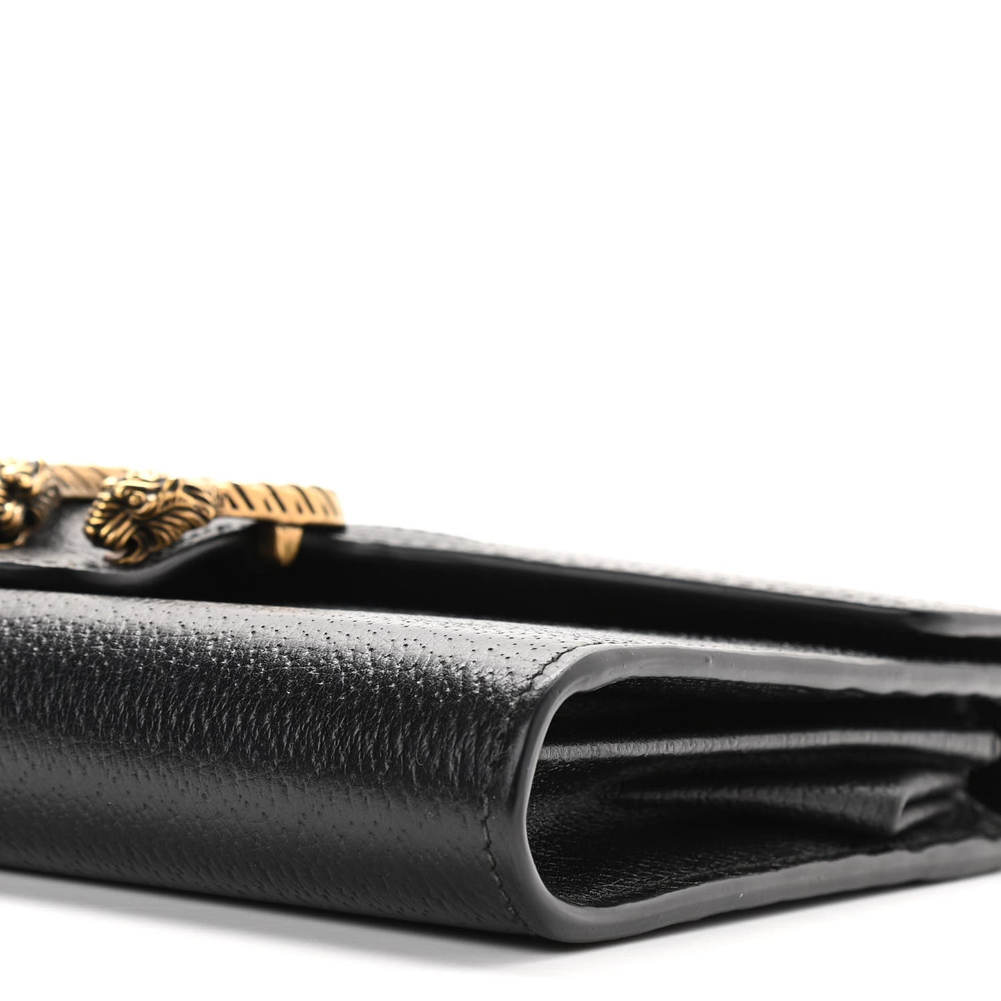Calfskin Web Mini Dionysus Chain Wallet Black