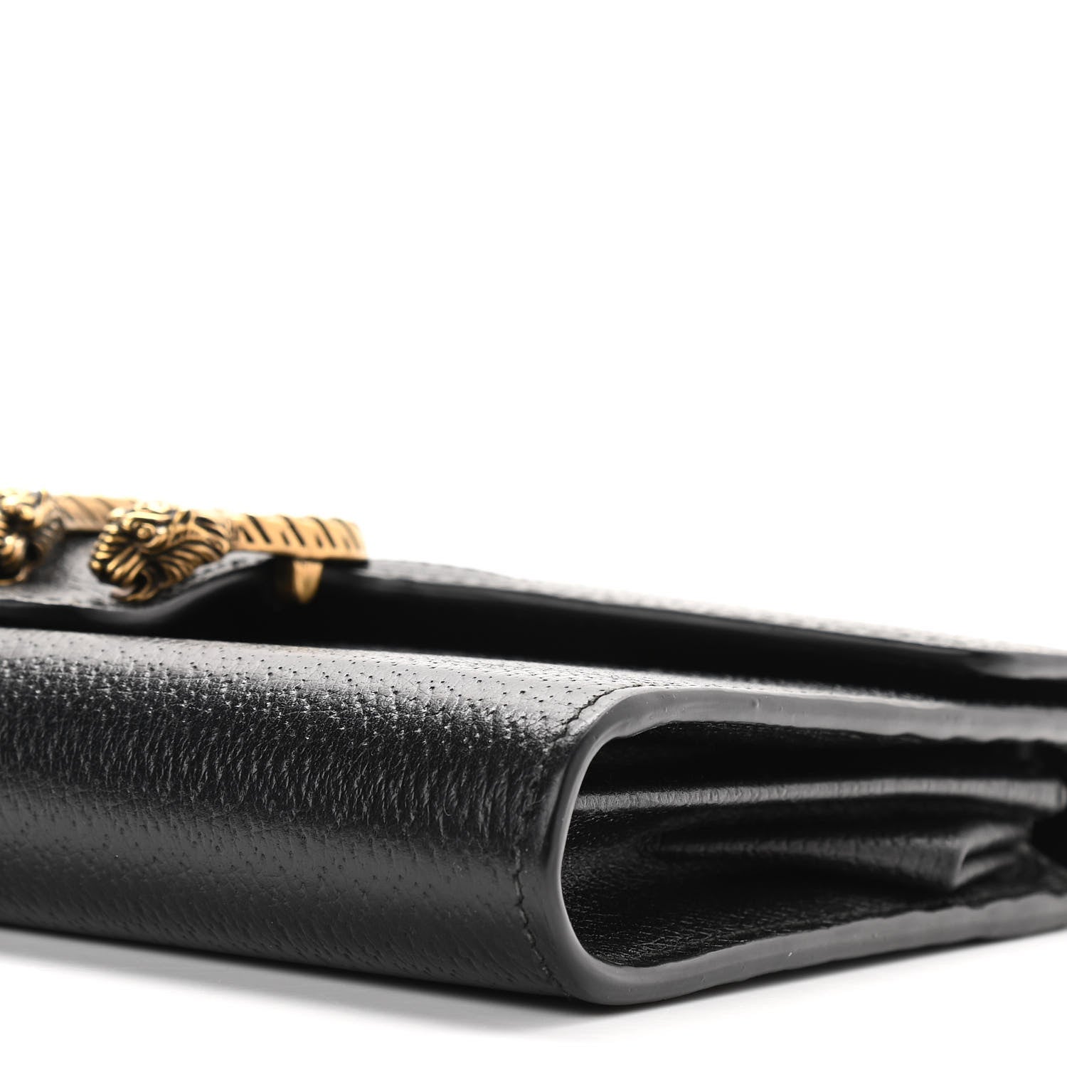 Gucci Calfskin Web Mini Dionysus Chain Wallet Black 10 of 12