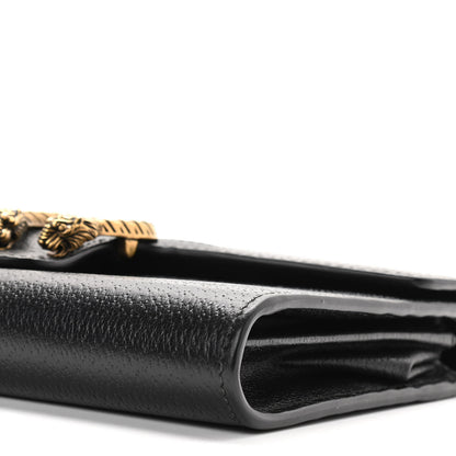Gucci Calfskin Web Mini Dionysus Chain Wallet Black 10 of 12
