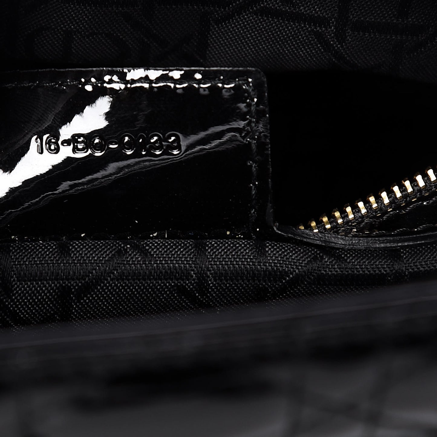 Patent Cannage Large Lady Dior Black