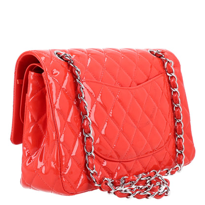 Chanel Patent Quilted Medium Double Flap Red 3 of 10