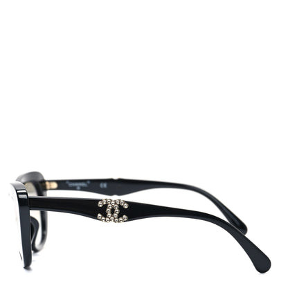 Chanel Acetate Crystal CC Butterfly Sunglasses 71417A Black 3 of 7