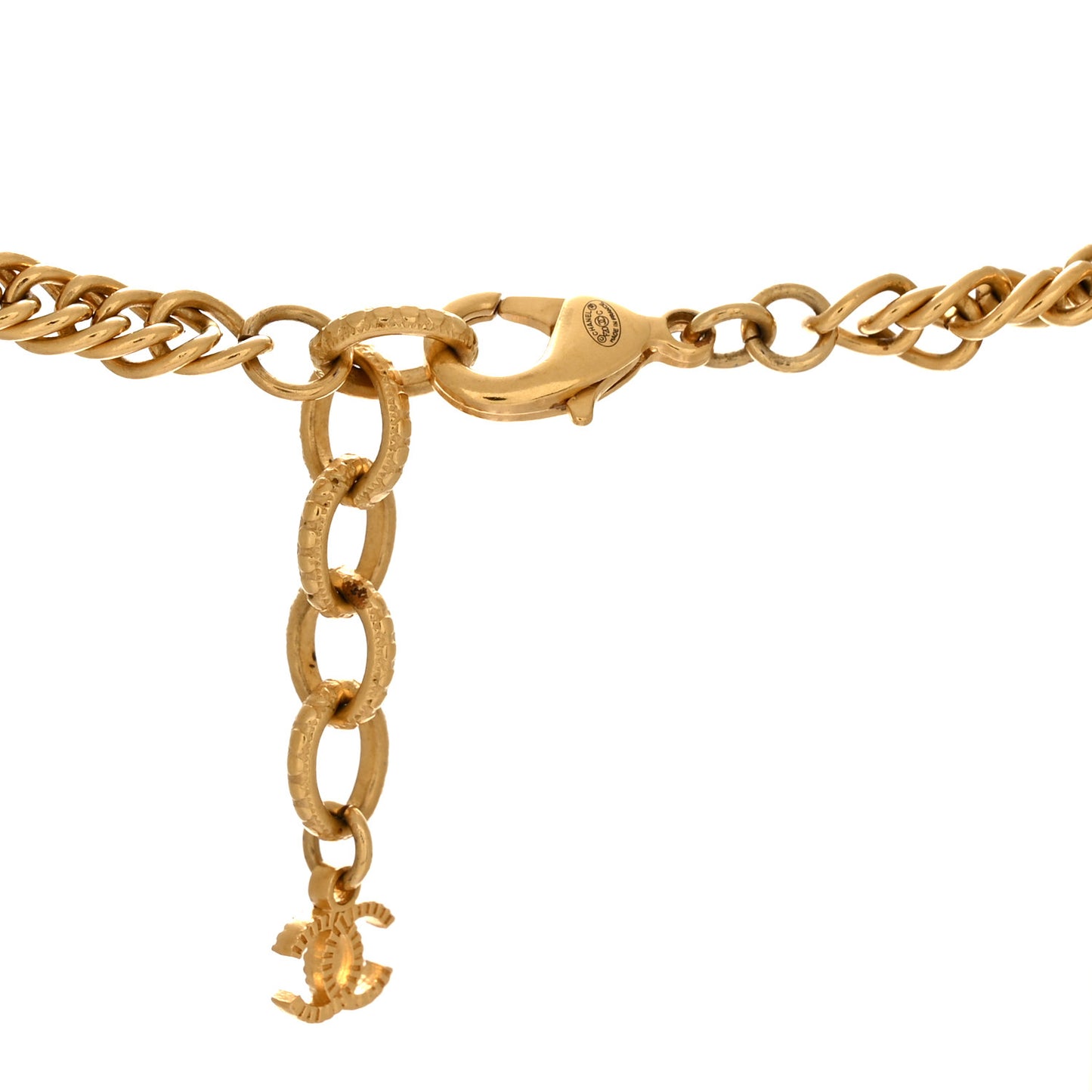 ID Dog Tag Charm Necklace Gold