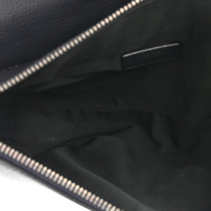 Christian Dior Grained Calfskin Saddle Bag Navy Blue 5 of 11
