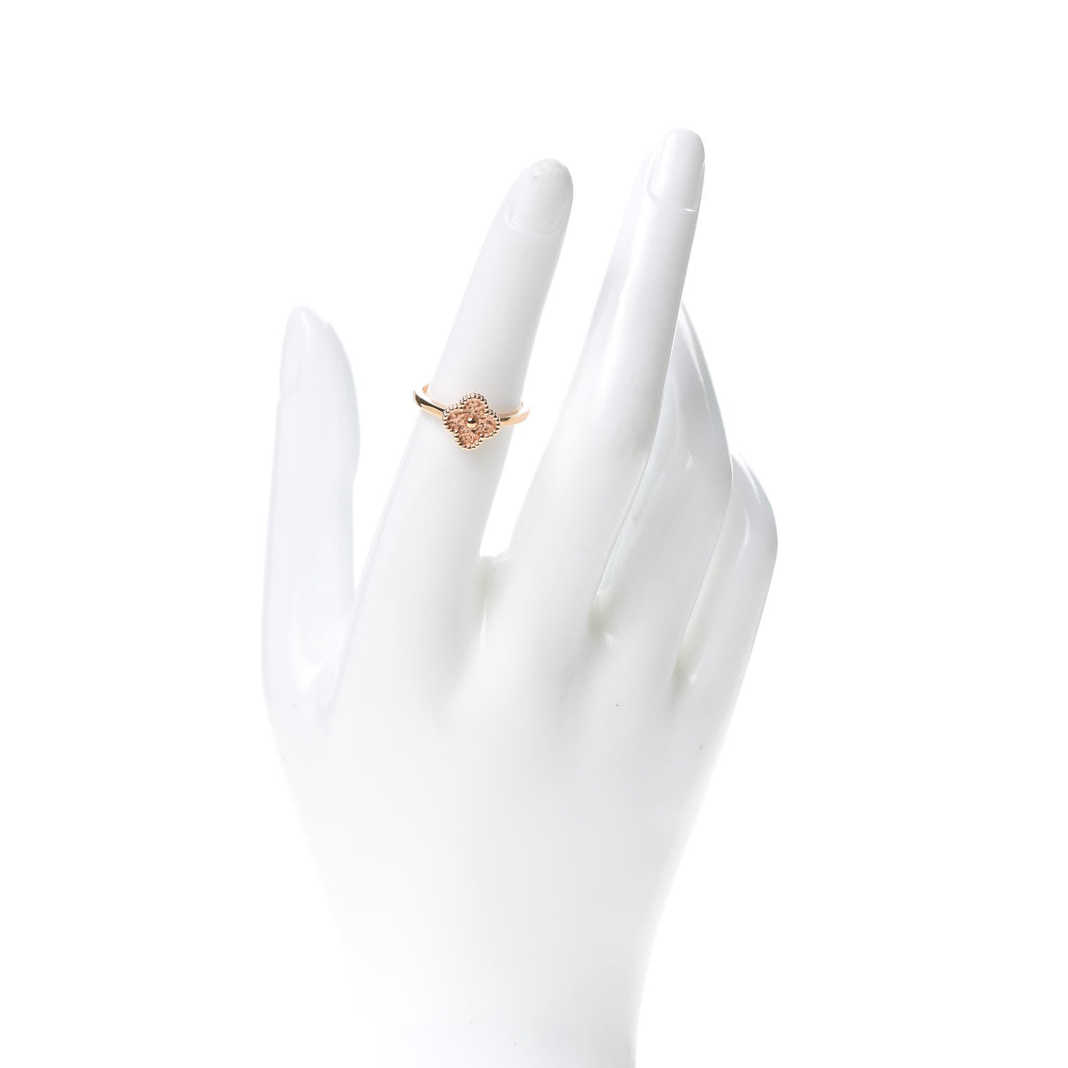 Van Cleef & Arpels 18K Rose Gold Sweet Alhambra Ring 50 5.5 2 of 6