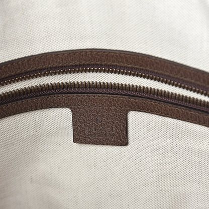 Gucci Suede Daino Textured Dollar Calfskin Web Large Neo Vintage Duffle Bag Deep Acero New Acero 5 of 8