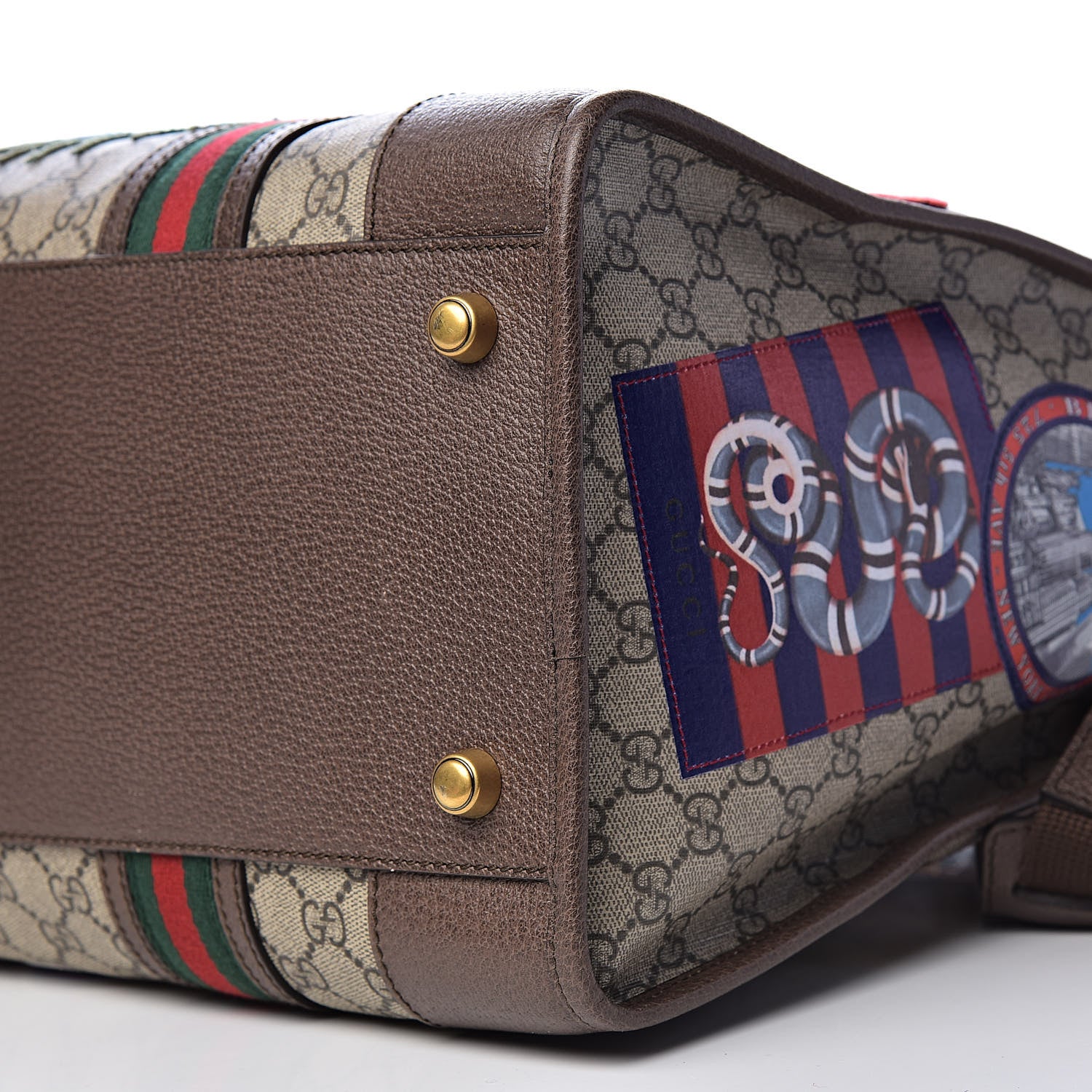 Gucci Soft GG Supreme Monogram Courrier Large Duffle Bag Beige New Acero Multicolor 9 of 15