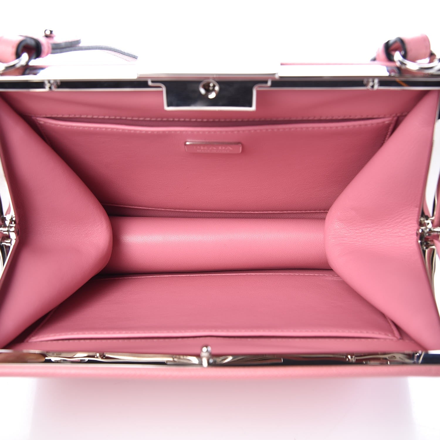 Prada Saffiano City Calf Light Frame Bag Pink 5 of 6