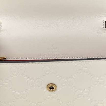 Gucci Guccissima Mini Cherry Chain Bag White 8 of 13