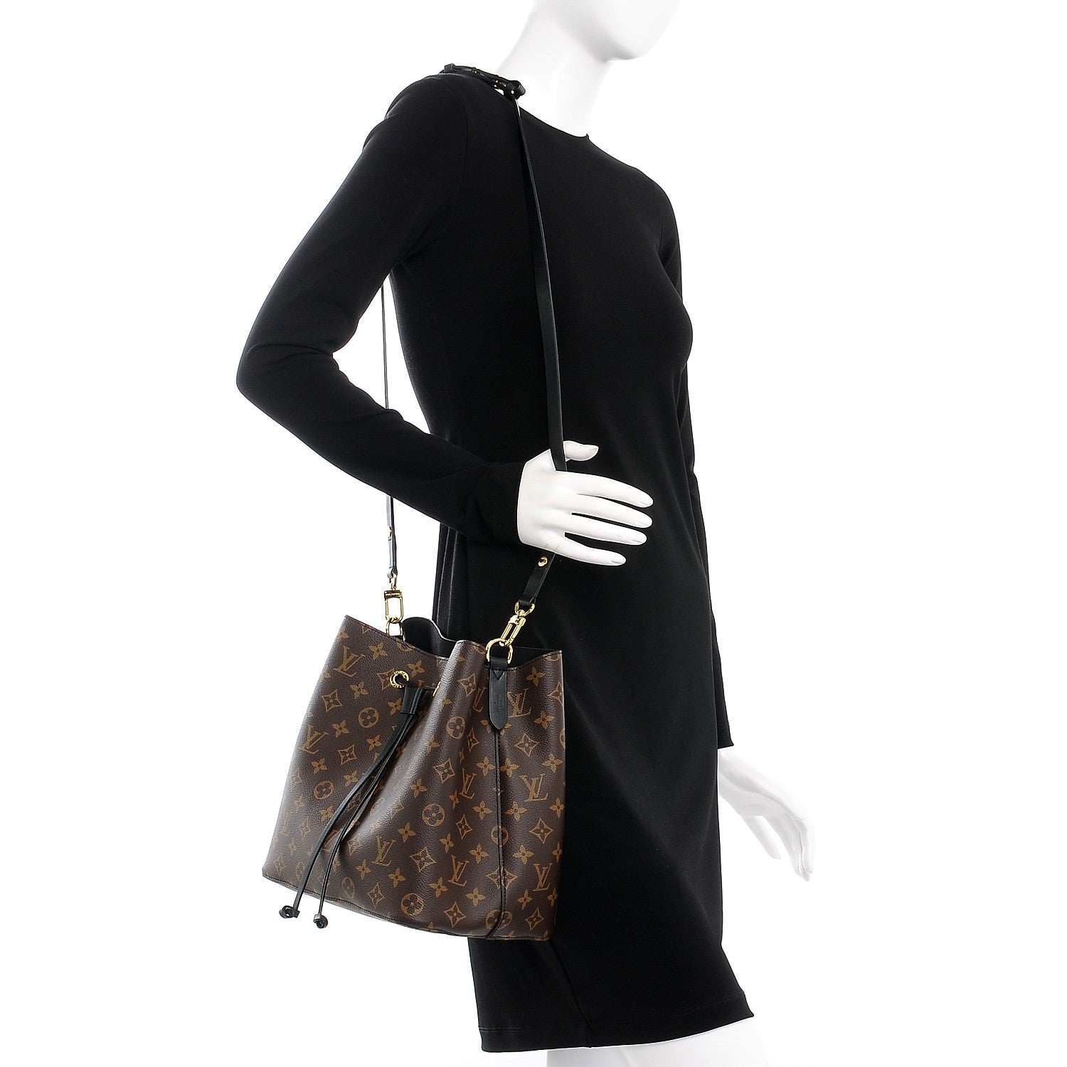 Louis Vuitton Monogram Neonoe MM Black 2 of 6