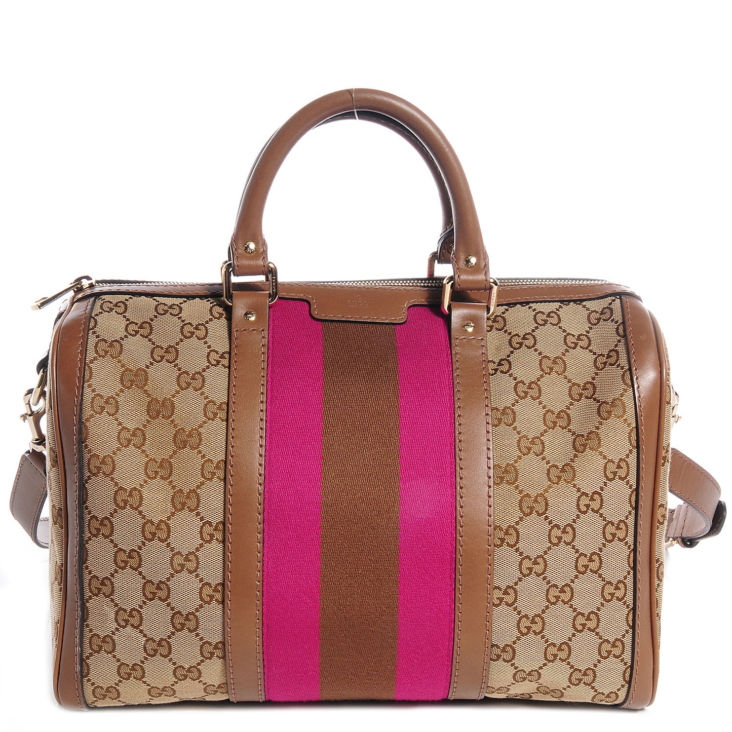 Monogram Vintage Web Medium Boston Maple Brown